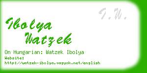 ibolya watzek business card